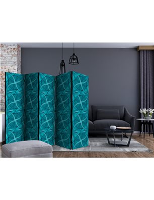 Paravento - Geometric Turquoise II [Room Dividers]