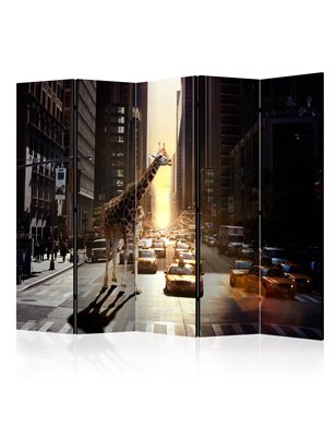 Paravento - Giraffe in the Big City II [Room Dividers]