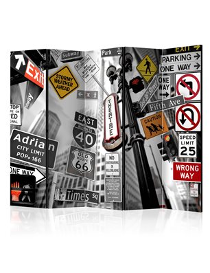 Paravento - New York Signs II [Room Dividers]