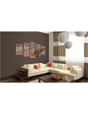 Quadro - Romantic gondolas - 5 pieces