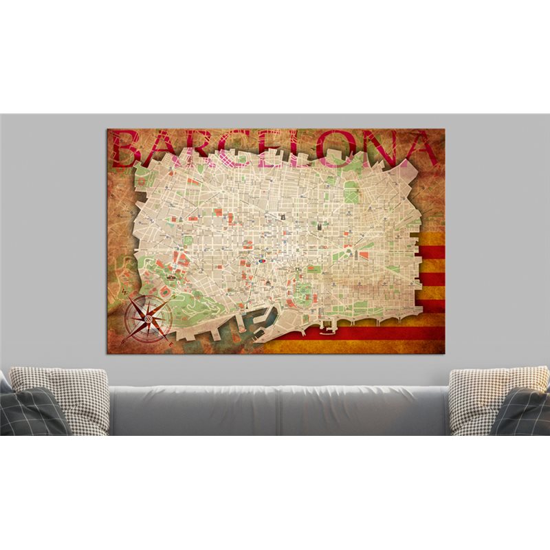 Quadri Di Sughero - Multicolored Travels [cork Map] Cm60x40h