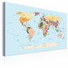 Quadro - World Map: Travel with Me