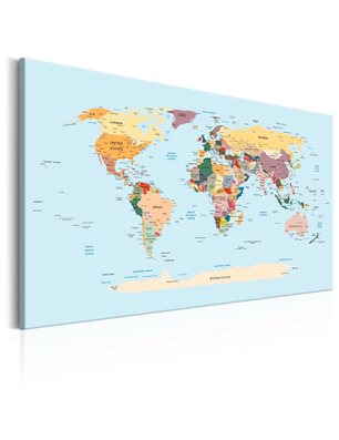 Quadro - World Map: Travel with Me