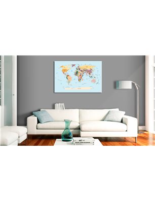 Quadro - World Map: Travel with Me