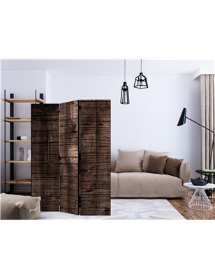 Paravento - Dark Brown Boards [Room Dividers]