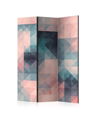 Paravento - Pixels (Green and Pink) [Room Dividers]