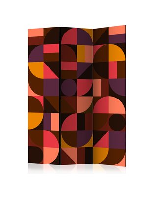 Paravento - Geometric Mosaic (Red) [Room Dividers]