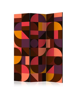 Paravento - Geometric Mosaic (Red) [Room Dividers]