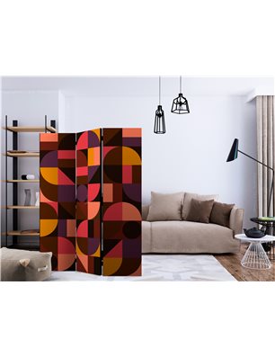 Paravento - Geometric Mosaic (Red) [Room Dividers]