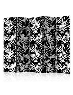 Paravento - Black and White Jungle II [Room Dividers]