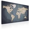 Quadro - World Map: Shades of Grey