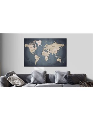 Quadro - World Map: Shades of Grey