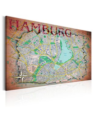 Quadro - Map of Hamburg