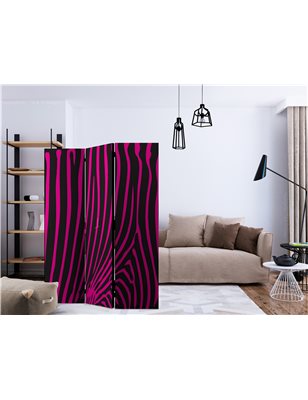 Paravento - Zebra pattern (violet) [Room Dividers]