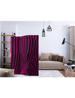 Paravento - Zebra pattern (violet) [Room Dividers]