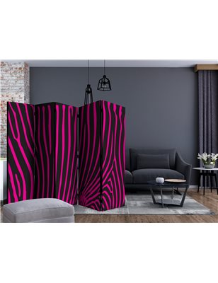 Paravento - Zebra pattern (violet) II [Room Dividers]