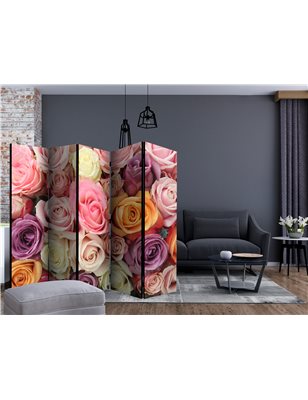 Paravento - Pastel roses II [Room Dividers]