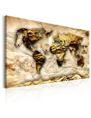 Quadro - Map: Leonardo da Vinci inspiration