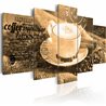 Quadro - Coffe, Espresso, Cappuccino, Latte machiato ... - sepia