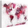 Quadro - World Map: Red Watercolors (1 Part) Wide