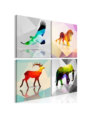 Quadro - Colourful Animals (4 Parts)