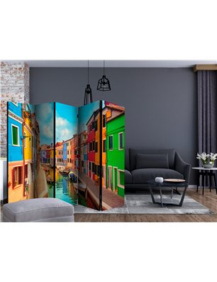 Paravento -  Colorful Canal in Burano II [Room Dividers]