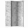 Paravento - White ornament: roses [Room Dividers]