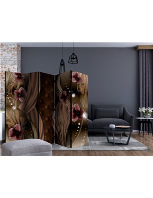 Paravento - Burgundy pansies II [Room Dividers]