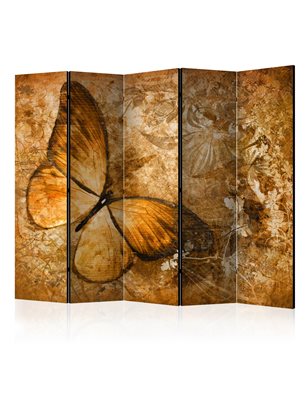 Paravento - butterfly (sepia) II [Room Dividers]