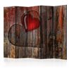 Paravento - Heart on wooden background II [Room Dividers]