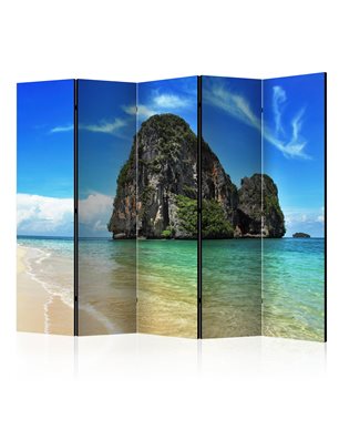 Paravento - Exotic landscape in Thailand, Railay beach II [Room Dividers]