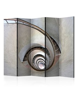 Paravento - White spiral stairs II [Room Dividers]