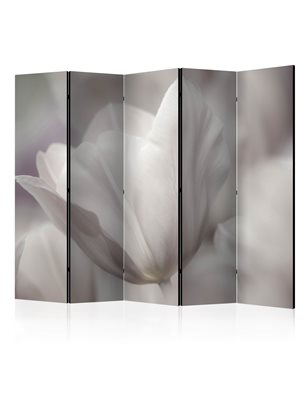 Paravento - Tulip - black and white photo II [Room Dividers]