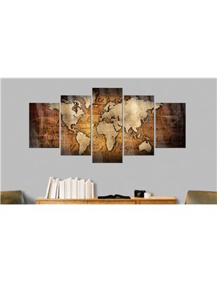 Quadri su vetro acrilico - Acrylic prints – Bronze map I