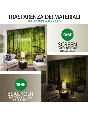 Set di 4 Tende a Pannello Orchidee Bianche su Seta