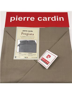 Completo Lenzuola Matrimoniale Pierre Cardin in Percalle di Puro Cotone Pregiata