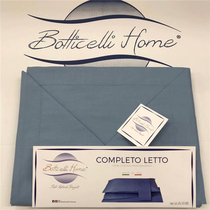 Completo Lenzuola Matrimoniale Botticelli Home in 100% Puro Cotone Fullcolors