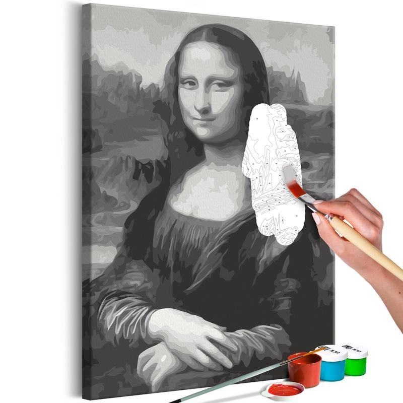 Quadro fai da te - Black and White Mona Lisa
