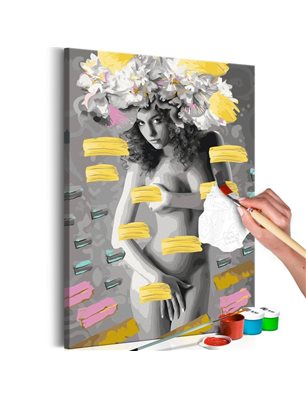 Quadro fai da te - Naked Woman With Flowers