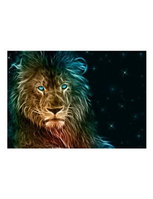 Fotomurale adesivo - Abstract lion...