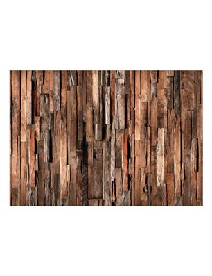 Fotomurale adesivo - Wooden Curtain (Brown)