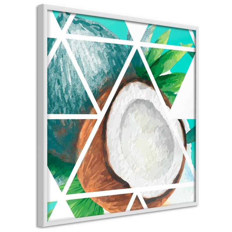 Poster - Tropical Mosaic with Coconut (Square)