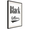 Poster - Black Lettering