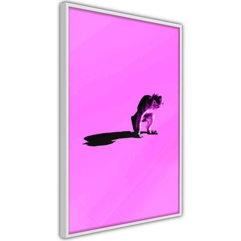 Poster - Monkey on Pink Background