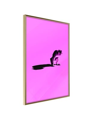 Poster - Monkey on Pink Background