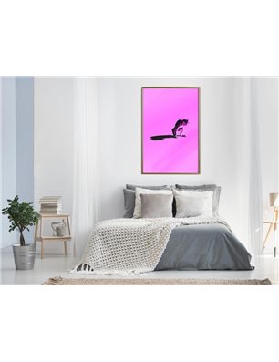 Poster - Monkey on Pink Background