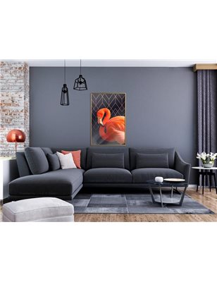 Poster - Orange Flamingo