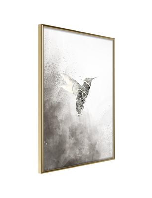 Poster - Hummingbird in Shades of Grey