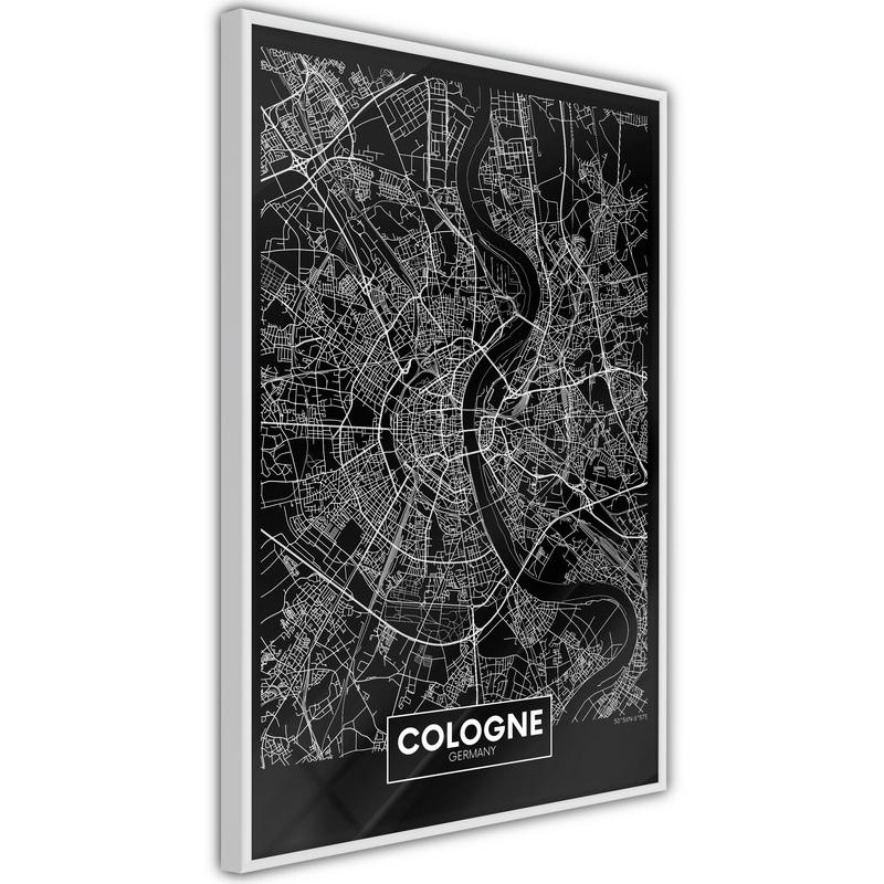 Poster - City Map: Cologne (Dark)