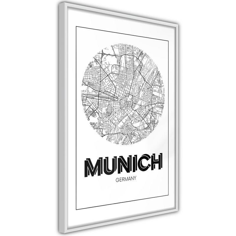 Poster - City Map: Munich (Round)